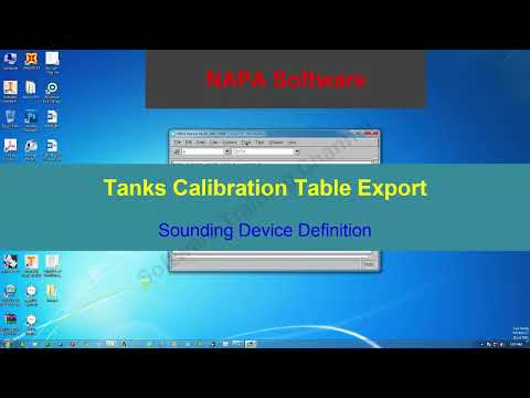 How to Define Sounding Device and Export Tank Capacity in Napa Software