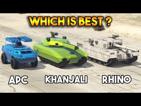 GTA 5 ONLINE : KHANJALI VS RHINO VS APC (WHICH IS BEST?)