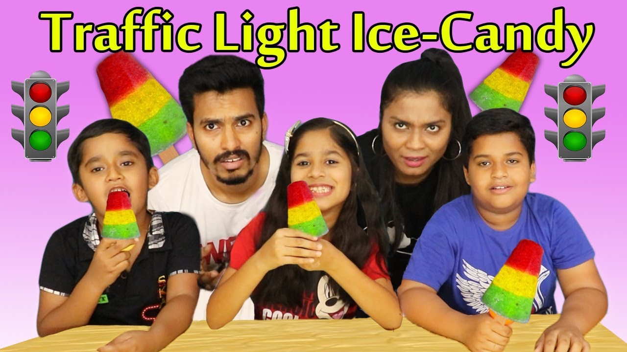⁣Traffic Light Ice Candy | Making Ice candy in Hindi | Very Easy Ice Cream