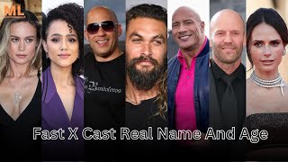 Fast X Cast | Real Name And Age Movie Lovers #entertainment