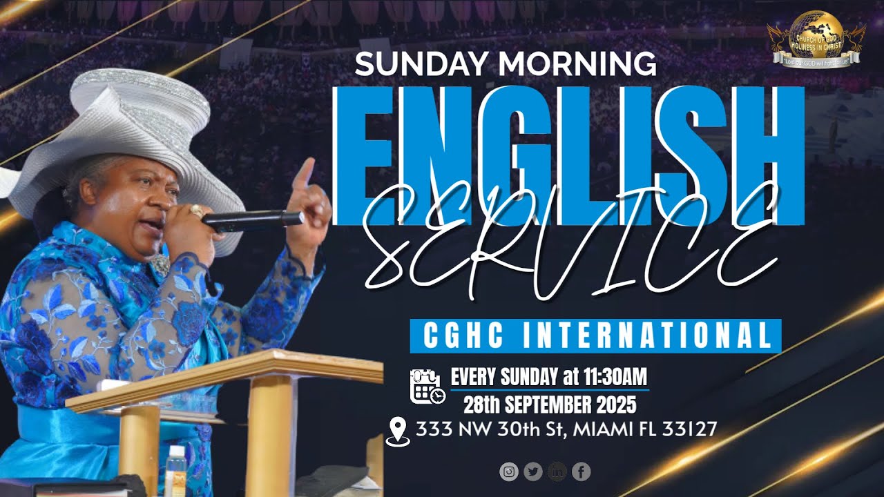 EGLISE DE DIEU SAINTETÉ EN CHRIST | Sunday Morning English Service | 9.28.25