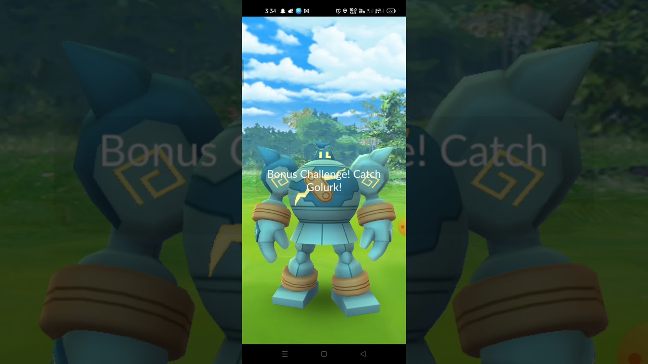 Pokemon Go :- Catching Golurk 