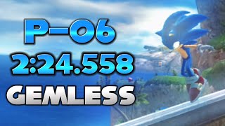 Sonic P-06 v1.6 Wave Ocean Speedrun (Gemless) in 02:24.558