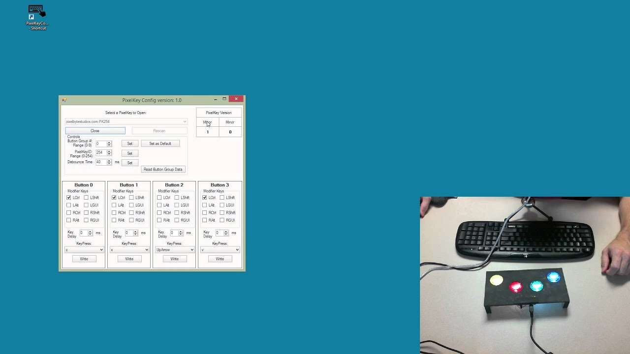 The PixelKey: A 4-Button Reprogrammable USB Keyboard - YouTube