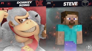 Black Koffee(Donkey Kong) vs Level 9 CPU(Steve) - Super Smash Bros Ultimate