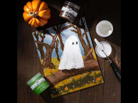 Let’s Paint: Super Thick Ghost Painting | FREE Step-by-Step Acrylic Painting Class