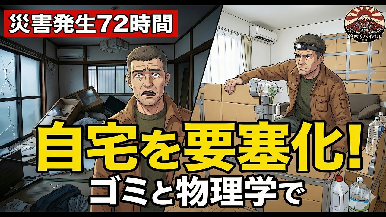 【生存確率激増】災害発生72時間…ホームセンターのゴミと「物理学」で自宅を要塞化する30分の鉄則