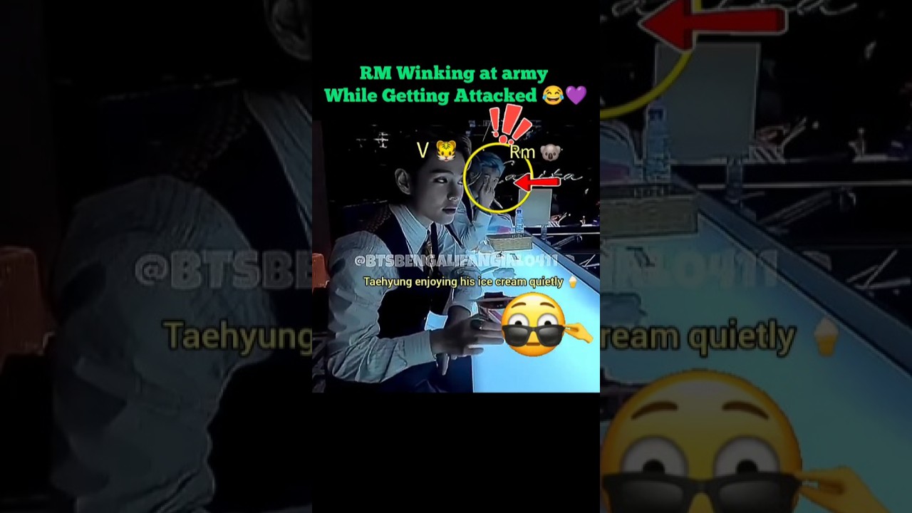 RM подмигнул ARMY 😉 Он знает, что делает 😏💜 #@BTS #@HYBELABELS 