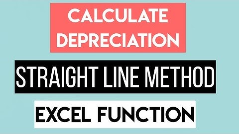 Straight Line Method Depreciation using SLN Formula