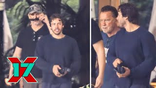 Arnold Schwarzenegger's Pal Acts As Bodyguard During Rare Outing With Son Joseph Baena