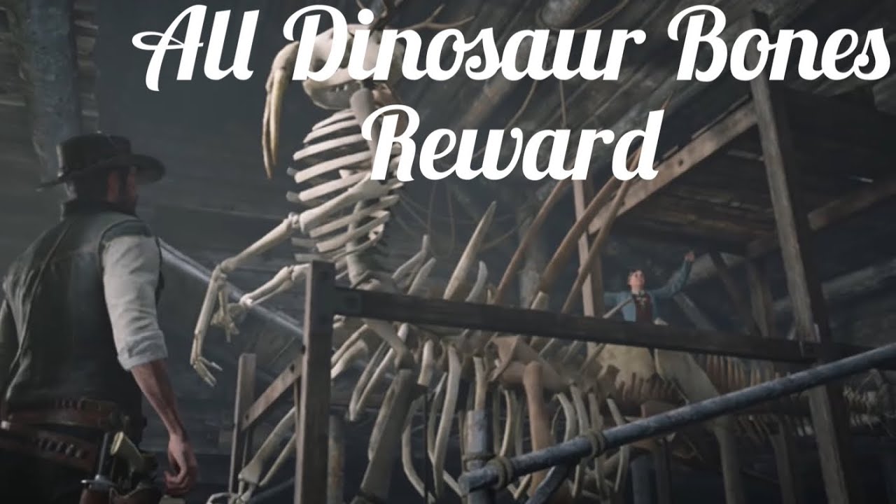 Fugtig ballon liv Red Dead Redemption 2 - All Dinosaur Bones Reward - YouTube