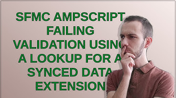 SFMC Ampscript failing validation using a lookup for a synced Data Extension