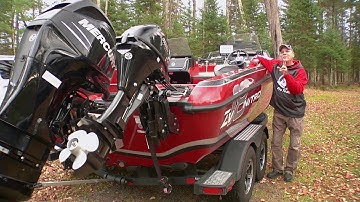 Mercury Kicker Trailering position