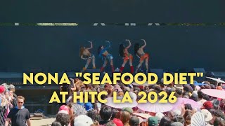 nona performing her unreleased song Seafood Diet at HITC LA 2026