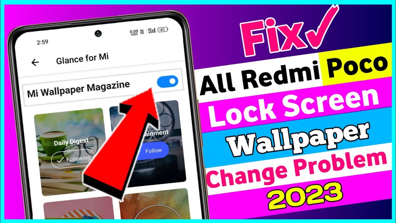 Lock Screen Wallpaper Not Changing, Problem Fix | How to Enable Wallpaper  Carousel in Xiaomi/ Poco | - YouTube