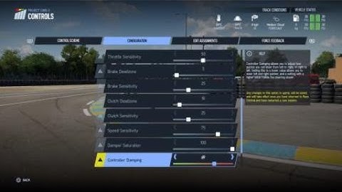 Project CARS 2 Hand Controller Settings PS4 (by request)