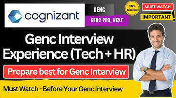 🔥Cognizant GenC Interview Experience | Cognizant GenC, GenC Next, GenC Pro Technical + HR Questions