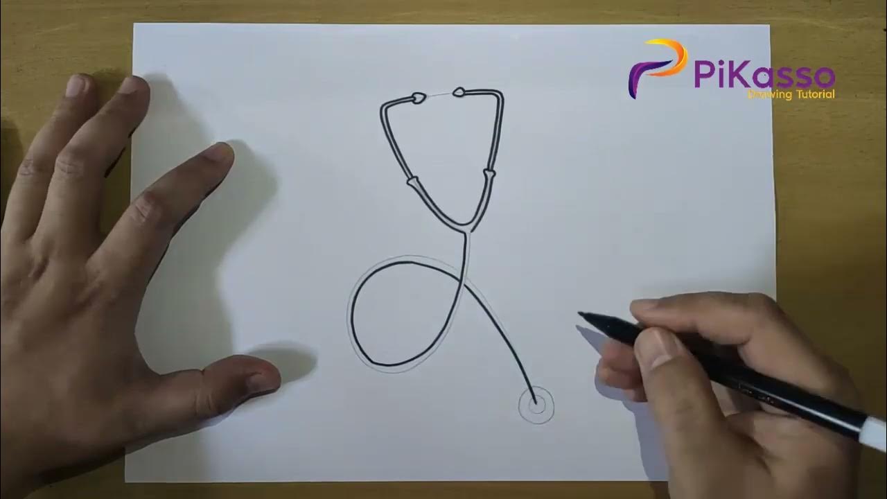 How to Draw a Stethoscope Easy step by step YouTube