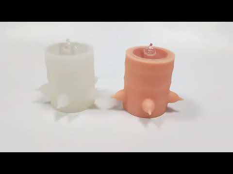 Годівниця зі спецгуми для новороджених котят та цуценят  400 мл (п'ять пустушок), видео 1