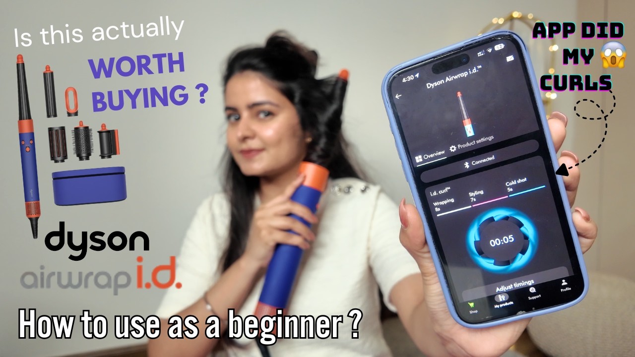 Using DYSON AIRWRAP I.D for the first time😲App did my hair ? Worth the price & hype? #honestreview 