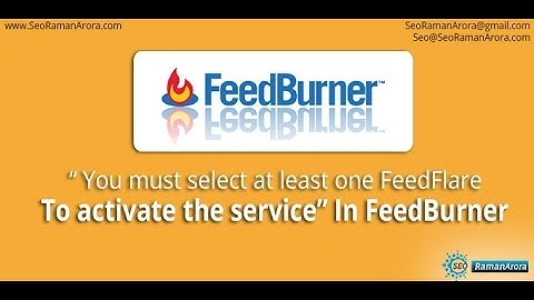 “You must select at least one FeedFlare to activate the service” In FeedBurner | WordPress