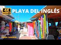 Gran Canaria Playa del Ingles Boardwalk 18 August 2020 😎 4K 35ºC!!!!