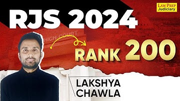 RJS 2024 Interview | Lakshya Chawla | Rank 200 | RJS Result 2024