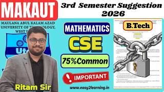🔥B.Tech 3rd Sem CSE Mathmatics Suggestion 2026 By Ritam  Sir #easy2learninghindi