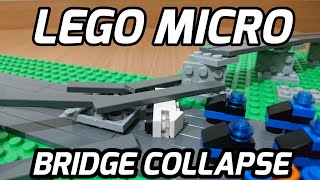 Lego Micro Police Chase Part 12 - Train Bridge Collapse