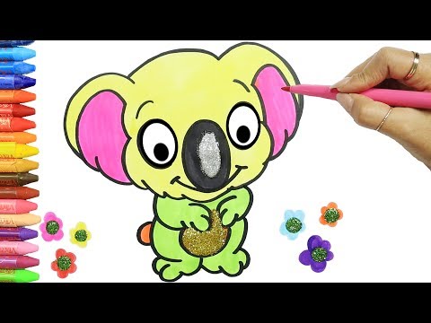 Как нарисовать коала 🐨 с MiMi 😺 | Раскраски детей HD | Рисование и окраска 🎨