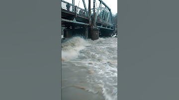 Moment the Bridge Almost Swept Away by Heavy Floods! #fyp #shorts