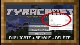 How to DUPLICATE, RENAME, and DELETE Worlds on Tyracraft!