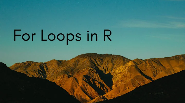 For Loops in R