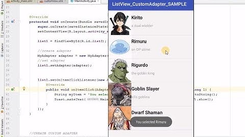 Listview CustomAdapter (Part 1)