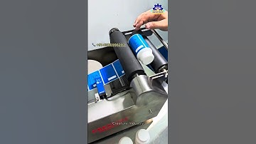 Round Bottle Semi-Automatic labelling machine | Labelling machine video #labelingmachine #shortsbeta