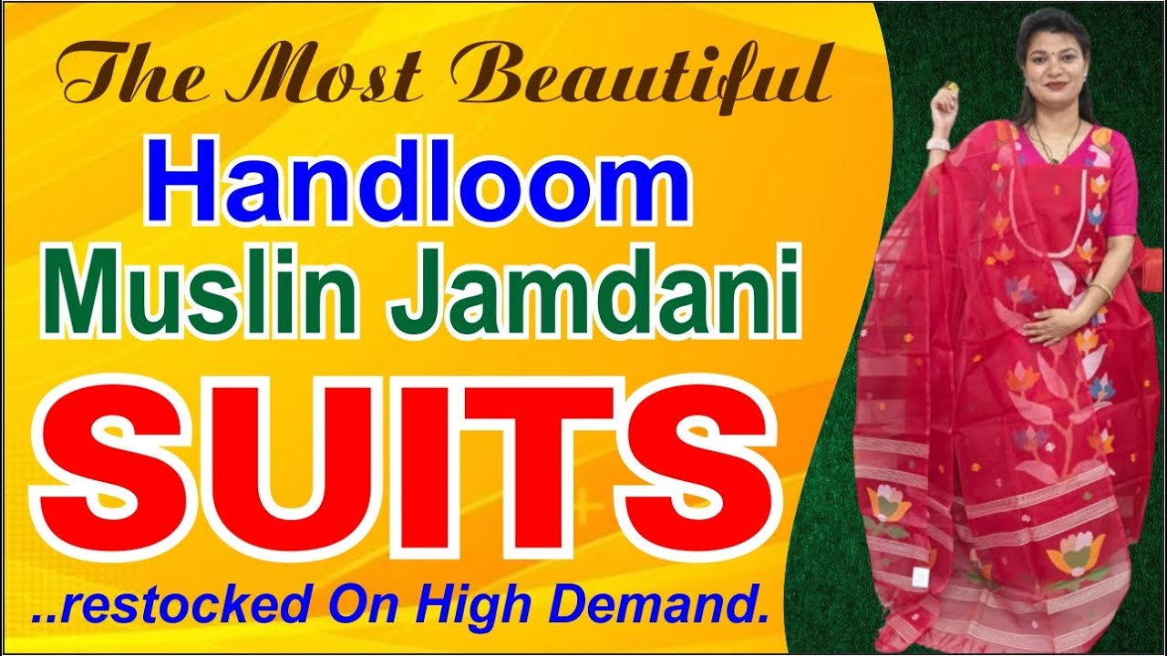 Muslin Jamdani Suits | Designer Chanderi Boutique Suits | Beautiful Party  Wear Suits | Ladies Suits - YouTube