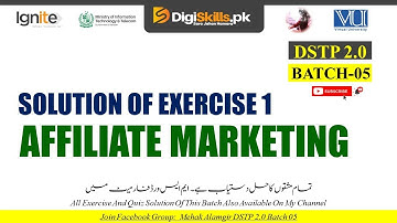 affiliate marketing exercise 1 | dstp 2.0 batch 05 affiliated marketing exercise 1 solution