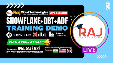 Snowflake + DBT +ADF Live Training Demo-1 By Raj Cloud Tehnologies