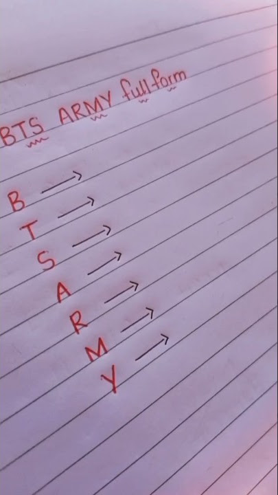 BTS ARMY full form💜#btsarmy #writing #india