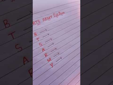 Bts Army Full FormBtsarmy Writing India