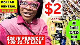 Dollar General $5/$25 deal for 4/13 | $26 in products for $2.75 each | All Digital Couponing by Hey I’m Dee 1,848 views 3 weeks ago 7 minutes, 1 second