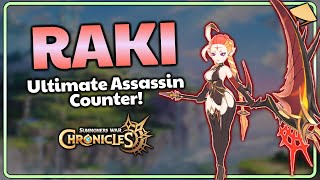 RAKI MAKES ASSASSINS CRUMBLE - Summoners War Chronicles Fire Hell Lady
