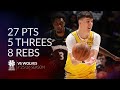 Jake LaRavia 27 pts 5 threes 8 rebs vs Wolves 25/26 season