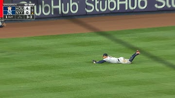 Springer dives for an outstanding catch