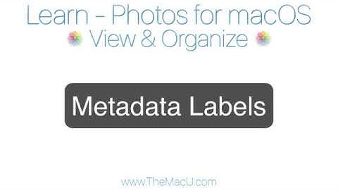 How to use Metadata labels in Photos for Mac! ⁣