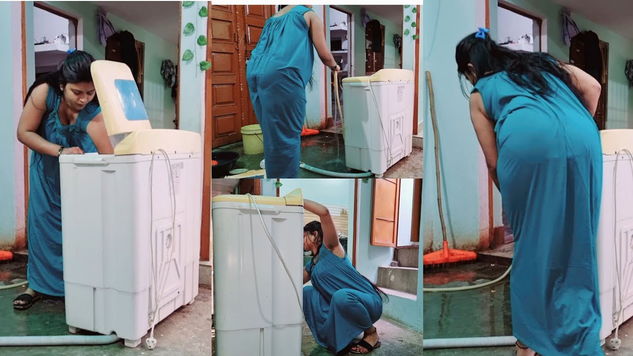 🌺Washing machine साफ करते वक्त हो गई हालत kharb |Indian housewife cleaning vlog