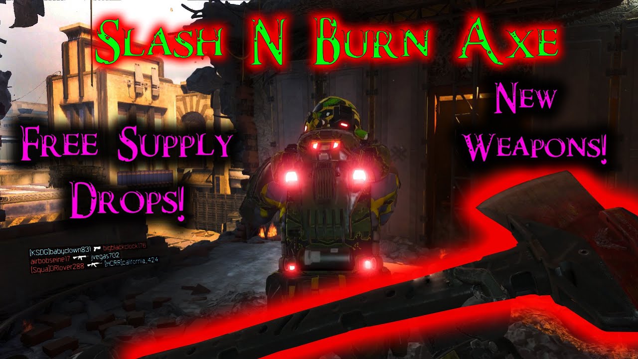 FREE SUPPLY DROPS / WEAPON + SLASH N BURN AXE DLC GAMEPLAY (COD BO3)