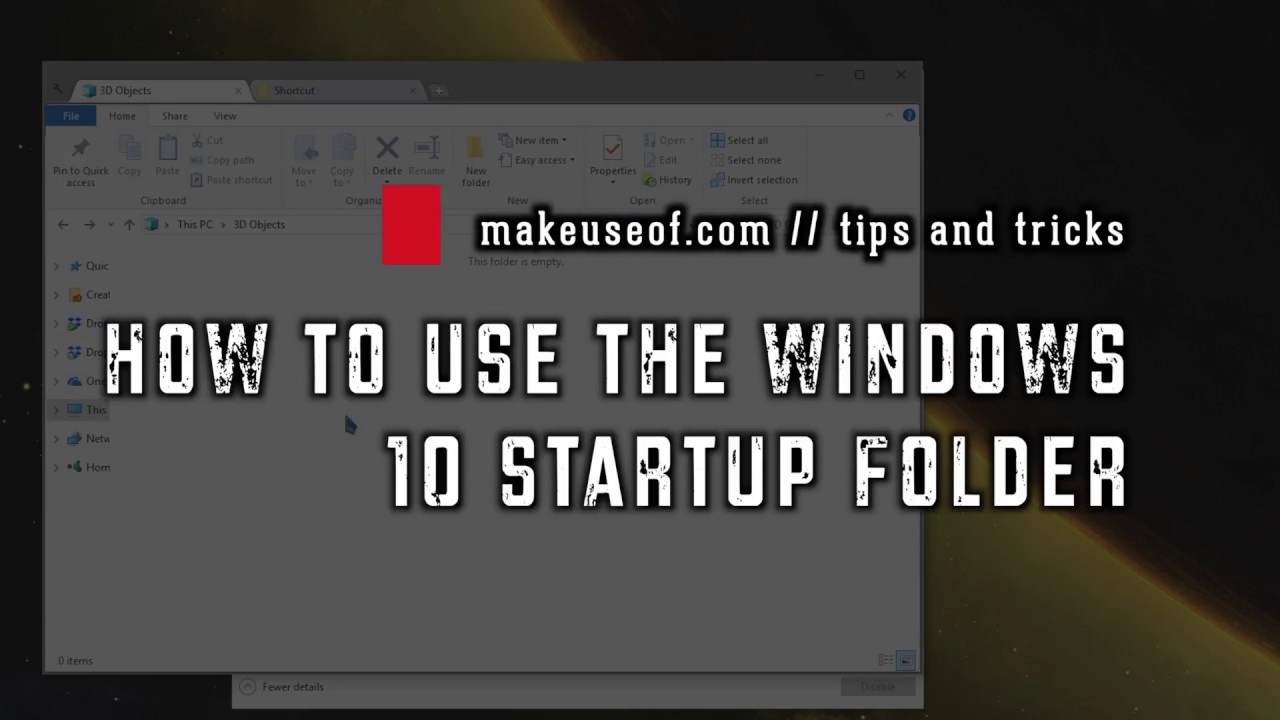 how to use the windows 10 startup folder youtube windows startup folder