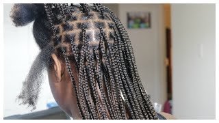 Knotless box braids / Ghana Pre-Stretched braiding hair/ Type 4 Hair