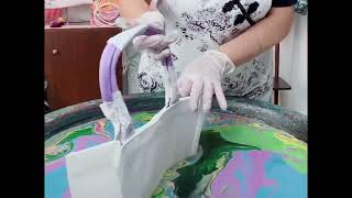 トールペイント(アッセンデルフト) バッグ Turn Your Tote Bag into a Masterpiece with Fluid Paint DIY